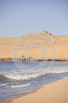 Dunes of the Cabo Polonia National Park in the Department of Rocha in Uruguay photo