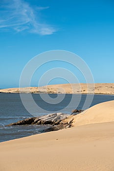 Dunes of the Cabo Polonia National Park in the Department of Rocha in Uruguay photo