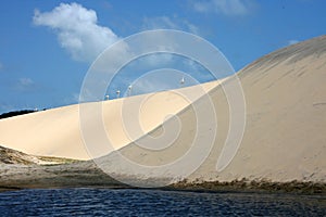 Dunes and cliffs on the beach of Beberibe