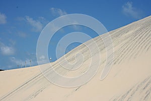 Dunes and cliffs on the beach of Beberibe