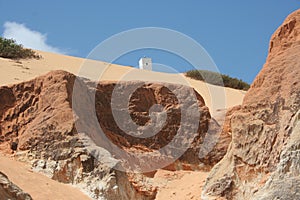 Dunes and cliffs on the beach of Beberibe photo