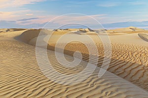Dunes and colored sands of the Rub al-Khali desert