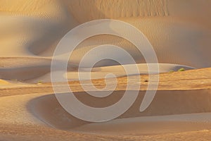 Dunes and colored sands of the Rub al-Khali desert