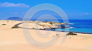 Dunes of Corralejo in Fuerteventura, Spain