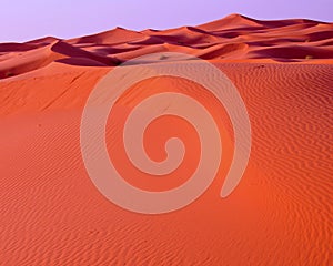 Dunes in the desert of Morocco