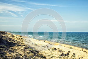 Dunes in guardamar beach,alicante,Spain