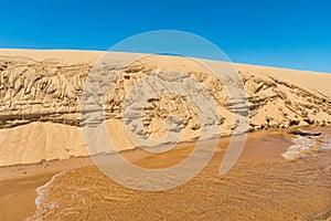 Dunes island `Las Dunas de San Cosme y Damian` in the middle of the Rio Parana near the city Encarnacion.