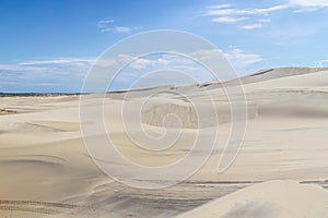 Dunes in the Lagoa do Peixe lake photo