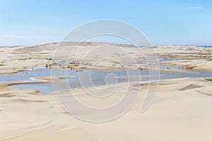 Dunes in the Lagoa do Peixe lake photo