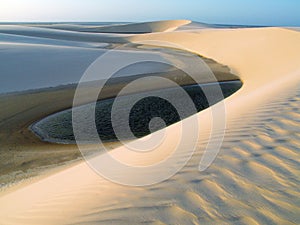 Dunes with lagoon