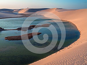 Dunes with lagoon