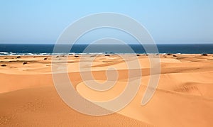 Dunes landscape, Cran Canaria, Spain photo