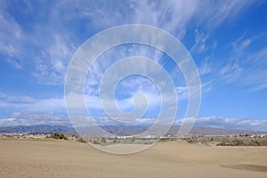Dunes of Maspalomas. Gran Canaria, Spain. photo