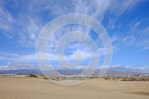 Dunes of Maspalomas. Gran Canaria, Spain.