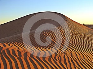 Dunes in the moroccan sahara desert