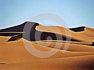 Dunes in the moroccan sahara desert