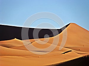 Dunes in the moroccan sahara desert