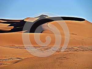 Dunes in the moroccan sahara desert