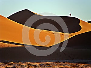 Dunes in the moroccan sahara desert