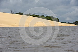 Dunes on river Preguicas near Atins in Brazil