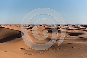 Dunes in the sahara desert, Morocco photo