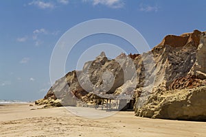 Dunes and simple house in the dunes