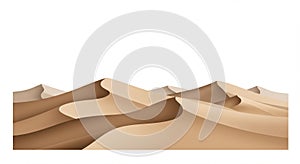 Dunes with smooth camel-colored gradients create an abstract desert landscape. The