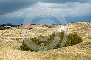 Dunes and Wittdun on Amrum island, North Frisia, Schleswig-Holstein, Germany