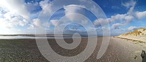 Dunescape in Amrum with North sea photo