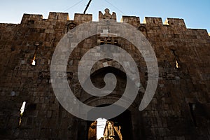 Dung gate city of Jerusalem Israel