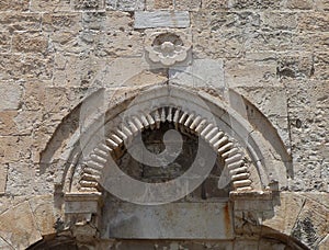 Dung gate in the old walls of Jerusalem. Israel.