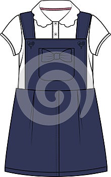 Dungaree Dress for Kid Girls and Teens Wear
