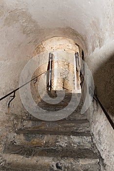 The dungeons of Chillon Castle, Switzerland