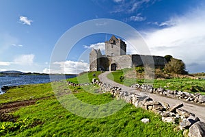 Dunguaire castle at the ocean