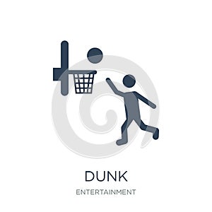 dunk icon in trendy design style. dunk icon isolated on white background. dunk vector icon simple and modern flat symbol for web