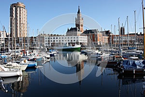 Dunkerque downtown from harbour