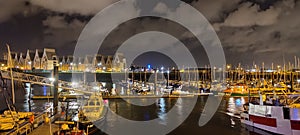 Dunkerque harbour by night