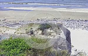 Dunkirk Beaches Bunkers - remains of a WW2 Nazi coastal gun battery, known as M.K.B Malo Terminus