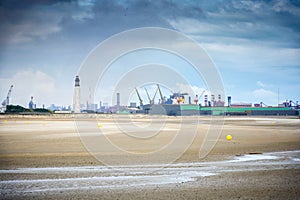 Dunkirk, the wide beach famous for France best known for the British evacuation during the World War II. Nord Pas de Calais, Franc