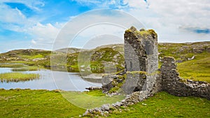 Dunlough Castle, ruins in Three Castles Head, in the Mizen Peninsula