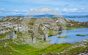 Dunlough Castle, at Three Castles Head, in the Mizen Peninsula, County Cork, Ireland.