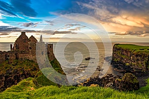 Dunluce Castle Antrim Coast Irish landmark Northern Ireland summer