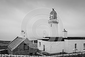 Dunnet Head Lighthouse, in Caithness, on the north coast of Scotland