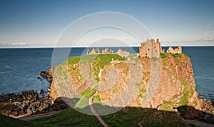 Dunnotar castle at Sunset