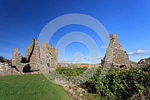 Dunnottar Castle with blue sky in - Stonehaven