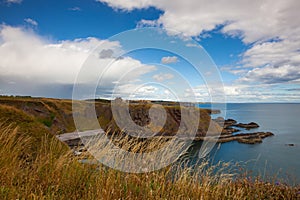 Dunnottar Castle is a ruined medieval fortress, Scotland