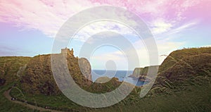 Dunnottar Castle in summer in Stonehaven,  Scotland