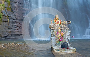 Dunsinane waterfall in Sri Lanka