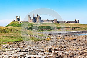 Dunstanburgh Castle in Northumberland, England