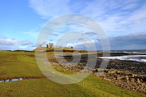 Dunstanburgh castle in Northumberland